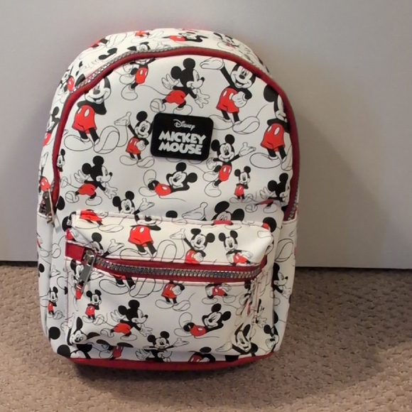 Disney Mickey Mouse Kids Backpack - Black, Red, and White NWT - Picture 2 of 10